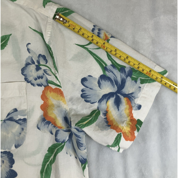 LEVI'S Mens HAWAIIAN Short Sleeve Button Down Shirt Floral Print Size Medium - Picture 7 of 9